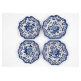 Spode Blue Room British Flowers-Rosa 4-Plate Set