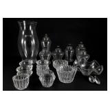 Clear Glass Apothecary Jars & Tableware Lot