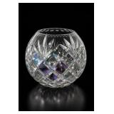 Large Crystal Cut Rose Bowl