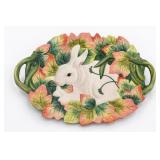 Fitz And Floyd Classic Rabbit Floral Platter