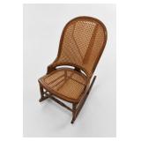 Victorian-Style Wood Cane Rocking Chair
