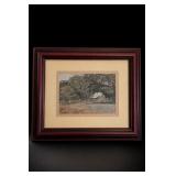 B. Herd Signed 1986 Framed Texas Western Print