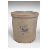 Western Stoneware Co. Blue Floral Stoneware Crock