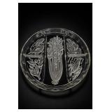 Indiana Glass Embossed Divided Relish Tray