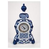 Bombay Blue & White Delft-Style Mantel Clock