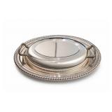 Silverplate Covered Oval Serving Dish With Handles