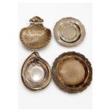 English Silver-Plated Tray & Dishes, 4-Piece Set