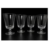Fostoria Century Clear Glass Water Goblets Set 4