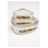 Corning Ware Le Romarin A-1-B Casserole Set