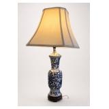Blue And White Porcelain Chinoiserie Table Lamp