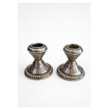Sterling Silver Weighted Candlestick Pair
