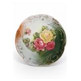 Hand Painted Floral Roses Porcelain Plate