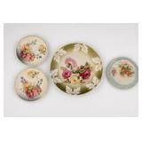 Jonroth Hand-Painted Studios & Floral Plate Set