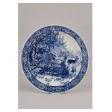 Royal De Arts Blue Transfer Plate, Made In England