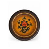 Signed George Burton Floral Painted Wood Tray
