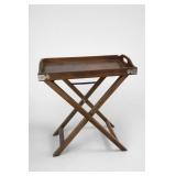 English Folding Wooden Butler's Tray Table
