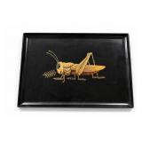 Couroc Inlaid Grasshopper Tray 18 x 14 in
