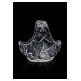 Clear Cut Crystal Glass Basket