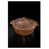 Anchor Hocking Fortune Pink Candy Dish With Lid