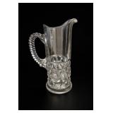 EAPG Model Flint Coarse Cut Block Glass Pitcher