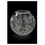 Cut Crystal Faceted Rose Bowl Vase