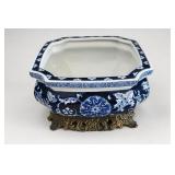 Bombay Blue Floral Planter