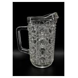 Federal Glass Windsor Button Clear Glass Pitcher