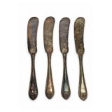 1847 Rogers Bros Floral Knife Set, 4 Pieces