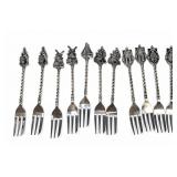 Dutch Souvenir Fork Set, Mixed Motifs