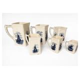 Waechtersbach Blue Sailing Vessel Pitcher Set