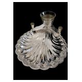Silverplate Shell Tray With Bowl & Candleholders