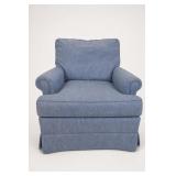 Shuford Furniture Co. Blue Skirted Armchair