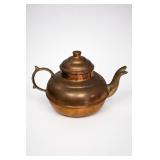 Vintage Copper Teapot With Lid