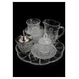 Anchor Hocking Clear Pressed Glass Tableware Set