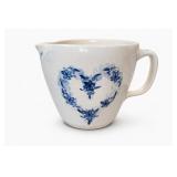 Ellis Prod Pottery Blue Floral Pitcher