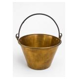 Brass Bucket With Swing Handle, Brooklyn Stamp