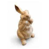 Vintage Majolica Ceramic Rabbit Figurine