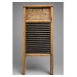 Vintage Wooden Washboard w/ Metal Rubbing Surface