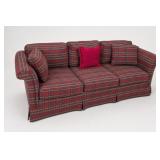 Sherrill Plaid Upholstered Sofa