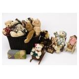 Teddy Bear Collection With Basket & Accessories