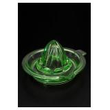 Vintage Green Depression Glass Citrus Juicer