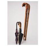 L.L.Bean Boat And Tote Umbrella & Cane Lot