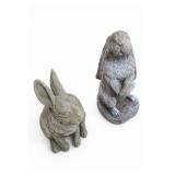 Garden Rabbit Statues & Outdoor Decor Lot