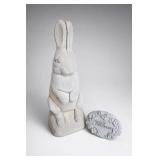 Concrete Rabbit & Psalm 23 Plaque