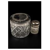 Cut Glass Vanity Jar & Shaker Set