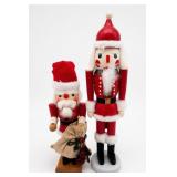 Wooden Santa Nutcracker Pair
