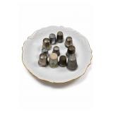 Vintage Sewing Thimble Collection, 10 Pieces