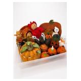 Vintage Halloween Decor Lot, Pumpkins & Ghosts