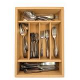 International Silverplate Flatware Set With Caddy