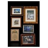 Set of 6 Framed Prints and Religious Verse